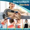 Cordless Portable Shoulder Heating Pad & Massager, Heating Vibration Shoulder Wrap, Shoulder Brace for Pain Relief, Rotator Cuff Support for Men & Women, Black&Grey view 3