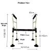 Toilet Grab Bars,Free Standing Toilet Grab Bars,Toilet Safety Bars,Toilet Grab Bars with 220lbs Weight Capacity,Made of Aluminum Alloy view 2