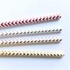 100 pcs Metallic Foil Paper Straws, Rose Gold Silver Red Wave Zig Zag Drinking Straws, Shiny Holiday Birthday Party Wedding Cocktail Beverage Disposable Craft Cake Pop Sticks (Metallic Foil Wave) view 4