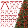 Riceshoot 100 Pcs Twist Tie Bows Bulk 5x7 Inch Satin Ribbon Bows for Gift Wrapping Cake Treat Bags Craft DIY Valentine's Day Wedding Baby Shower Birthday Party(Red) view 1