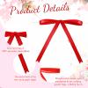 Riceshoot 100 Pcs Twist Tie Bows Bulk 5x7 Inch Satin Ribbon Bows for Gift Wrapping Cake Treat Bags Craft DIY Valentine's Day Wedding Baby Shower Birthday Party(Red) view 4