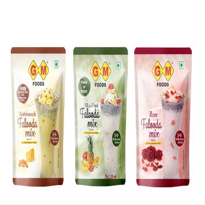 BUTTERSCOTCH, ROSE, MIX FRUIT FALOODA 160 GRAM EACH (COMBO OF 3)