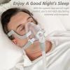 Full Face CPAP Mask, Comfort Series Nasal CPAP Mask, Reuse Full Cover Mask Replacement Accessory Includes Headgear Strap, Frame, Elbow and Nasal Cushion, Covers Nose and Mouth(L) view 2