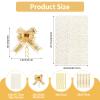 COQOFA 10 Pieces Large Cello/Cellophane Bags 18x30 Inches Clear Basket Gift Bags Gold Star Printed OPP Plastic Cellophane Wrap for Baskets Gift Packaging with Gold Pull Bows view 2