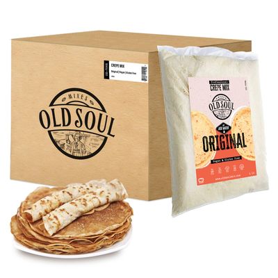OldSoul Professional Crepe Mix | GLUTEN FREE & VEGAN | Original Dough Mix | Classic Flavour | 30 Lbs | 216 Crepes