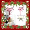 11 Pcs Christmas Cake Topper Decorations Merry Christmas Cake Toppers Winter Xmas Cake Decoration Cute HO HO HO Snowflake Cake Decor Butterfly Christmas Tree Elk Red White Gold Cake Decorations view 2