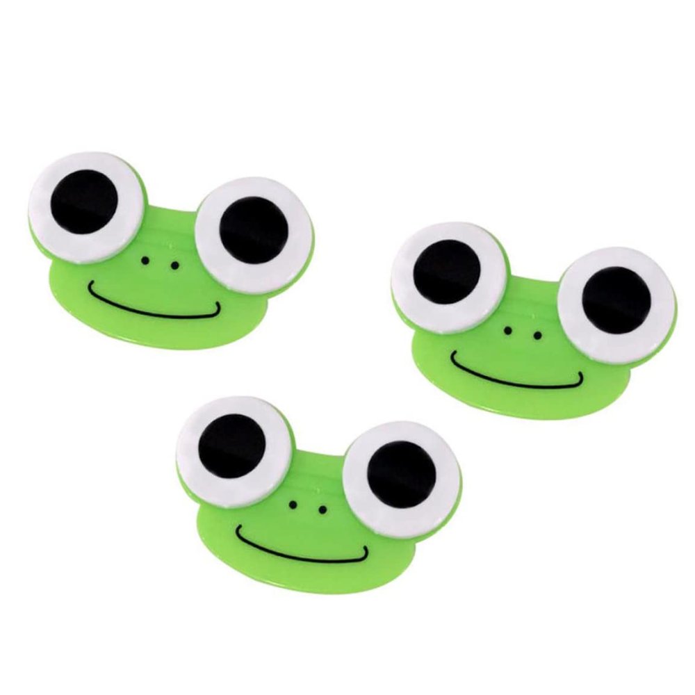 Jualyue Contact Lens Case Cartoon Frog Shape Contact Lens Holder Cartoon Animal Lens Box 3PCS Contact Lens Storage.