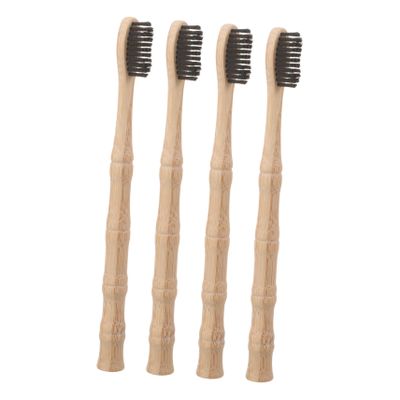 Anneome 4pcs Soft Bristle Toothbrush Bamboo Toothbrushes for Home Travel Camping