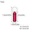 10 Pcs Portable Pill Case First Aid Pill Container Mini Pill Container Waterproof Aluminum Keychain Pill Case Keychain for Medications, Vitamins and Supplements (Rose) view 2