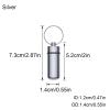 10 Pcs Portable Pill Case First Aid Pill Container Mini Pill Container Waterproof Aluminum Keychain Pill Case Keychain for Medications, Vitamins and Supplements (Silver) view 2