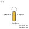 10 Pcs Portable Pill Case First Aid Pill Container Mini Pill Container Waterproof Aluminum Keychain Pill Case Keychain for Medications, Vitamins and Supplements (Gold) view 2
