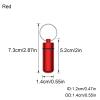 10 Pcs Portable Pill Case First Aid Pill Container Mini Pill Container Waterproof Aluminum Keychain Pill Case Keychain for Medications, Vitamins and Supplements (Red) view 2
