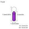 10 Pcs Portable Pill Case First Aid Pill Container Mini Pill Container Waterproof Aluminum Keychain Pill Case Keychain for Medications, Vitamins and Supplements (Purple) view 2