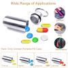 10 Pcs Portable Pill Case First Aid Pill Container Mini Pill Container Waterproof Aluminum Keychain Pill Case Keychain for Medications, Vitamins and Supplements (Purple) view 3
