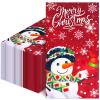 100PCS Christmas Snowman Paper Napkins, Decorative Winter Snowflakes Dinner Napkins for Xmas Party view 1