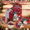 100PCS Christmas Snowman Paper Napkins, Decorative Winter Snowflakes Dinner Napkins for Xmas Party view 3