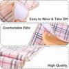 GEDRACKPMYN Adult Bibs (3 pcs), Adjustable Reusable Bibs for Adult Eating, Waterproof Bibs for Adults Eating Clothing Protectors with Crumb Catcher,Grey view 2