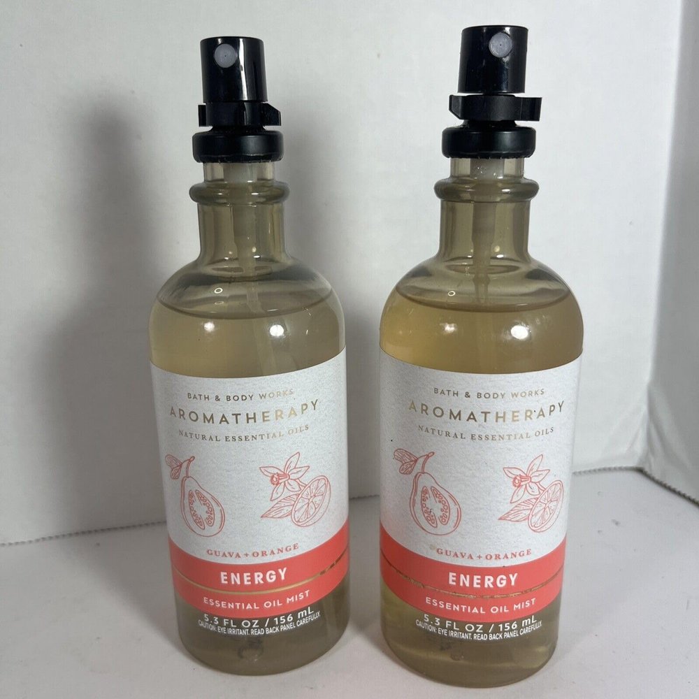 2 Aromatherapy Energy Guava Orange Essential Oil Pillow Mist Bath Body 5.3