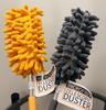 2 Lightweight Microfiber Telescopic Duster (Grey and Orange) view 3