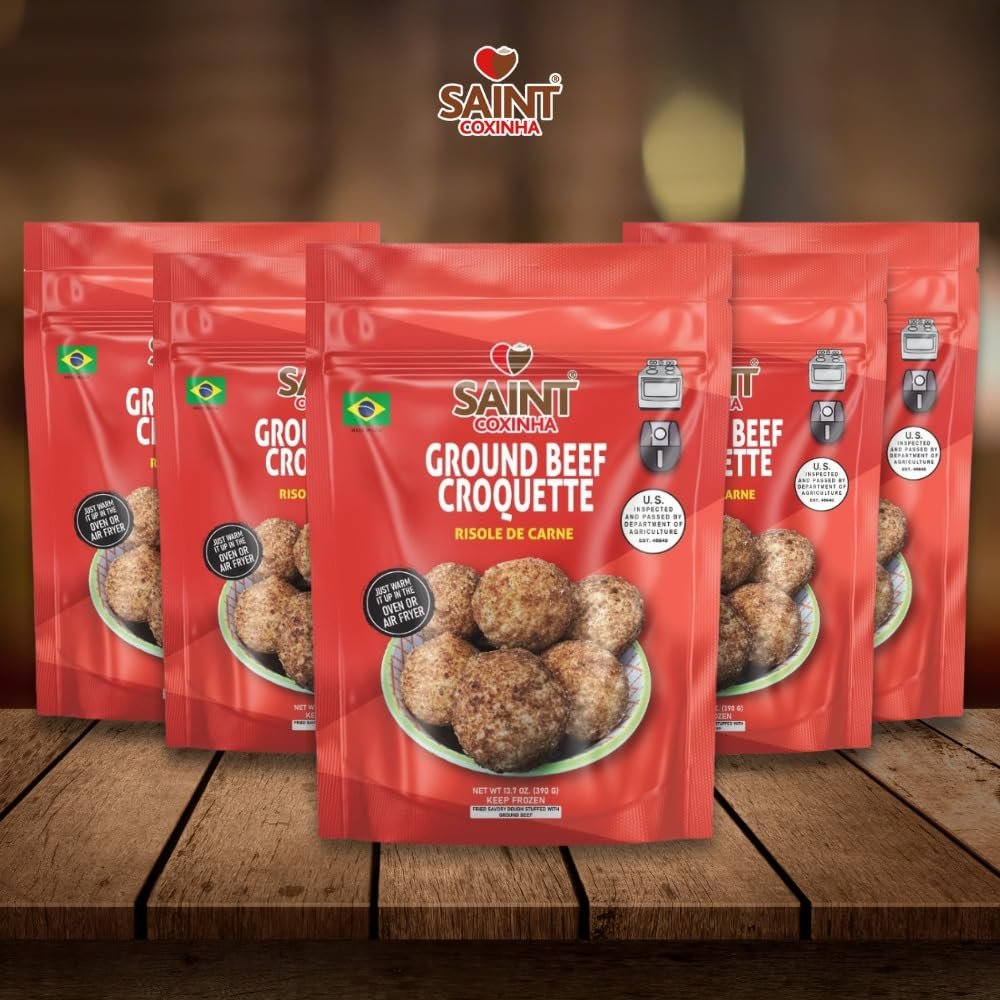 Saint Coxinha's Family Recipe - Ground Beef Croquette - Just Warm it! (5 packs)
