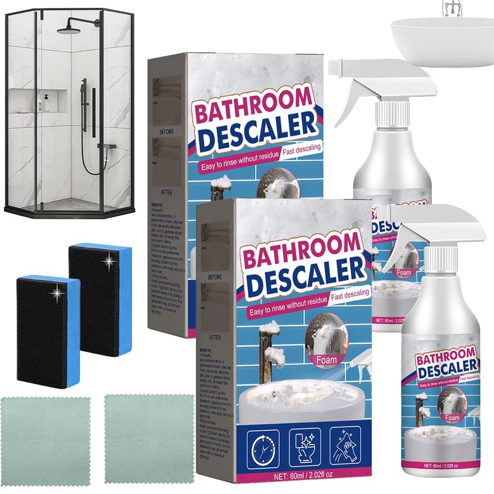 Jonissi Bathroom Cleaner, Bathroom Descaler Foam Cleaner, Stubborn Stains Cleaner, Bathroom Descaler Cleaner,bathroom Foam Cleaner Spray (2)