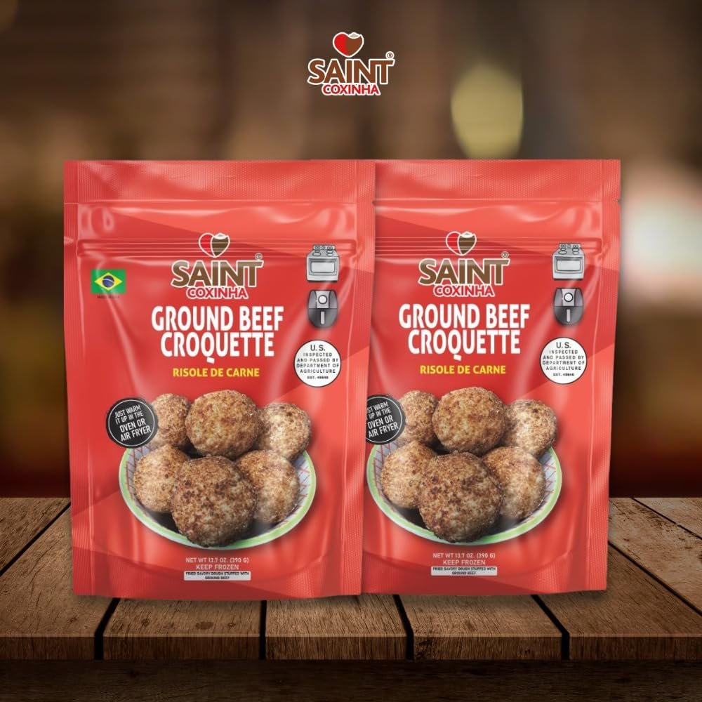 Saint Coxinha's Family Recipe - Ground Beef Croquette - Just Warm it! (2 packs)