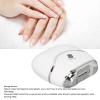 Automatic Electric Nail Clipper, Safety Fingernail Trimmer with Low Noise Multifunction Nail Scraps Storage Portable for Baby Caregivers Elderly Adults Children White view 3