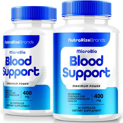 (2 Pack) MicroBio Blood Support  Natural Daily Formula for General Wellness & Balance  Plant-Based Capsules for Nutritional Balance & Circulation Support (120 Capsules)