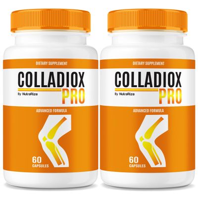 (2 Pack) Colladiox Pro Capsules - Official Formula For Healthy Bones & Joints, All Natural Supplement To Support Flexibility and Mobility, Premium Pills, Official ColladioxPro Reviews (120 Capsules)