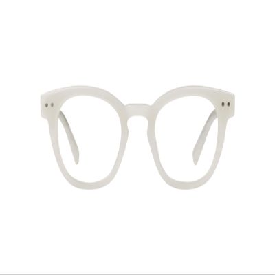 eyebobs - Waylaid | Premium Reading Glasses for Men and Women | Round Frame for Average Faces, Milky White, 1.00