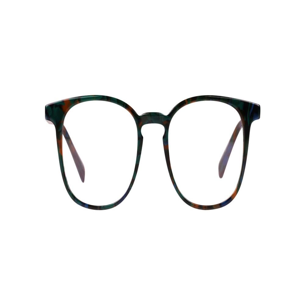 eyebobs - Boardroom | Premium Reading Glasses for Men and Women | Square Frame for Average Faces, Hunter Green and Blue, 3.50