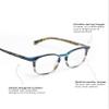 eyebobs - Boardroom | Premium Reading Glasses for Men and Women | Square Frame for Average Faces, Hunter Green and Blue, 3.50 view 3