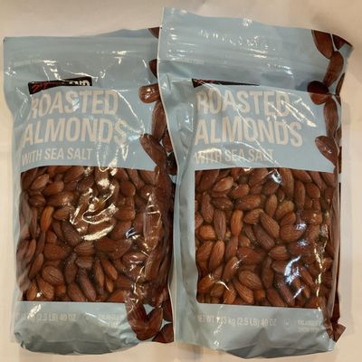Dry Roasted Almonds with Sea Salt 2.5 lbs (pack of 2)