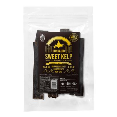 Hokkaido Sweet Kelp, Natural Umami, Wild Kombu from Hokkaido | No preservatives, No additives, Non-GMO | Japanese Dried Seaweed | 3.5oz (100g) by SUI of Tokyo