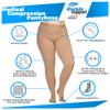 (3 Pairs) Made in USA - Compression Tights for Women 20-30mmHg - Womens Graduated Compression Pantyhose for Swelling, Embolism, Sclerotherapy, DVT - Beige, Large - A204BE3-3 view 2