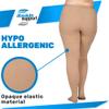 (3 Pairs) Made in USA - Compression Tights for Women 20-30mmHg - Womens Graduated Compression Pantyhose for Swelling, Embolism, Sclerotherapy, DVT - Beige, Large - A204BE3-3 view 3