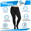 (3 Pairs) Made in USA - Plus Size Compression Pantyhose for Women 20-30mmHg - Graduated Support Tights for Varicose Veins Circulation during Pregnancy - Black, 2X-Large - A204BL5-3 view 2