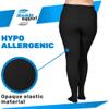 (3 Pairs) Made in USA - Plus Size Compression Pantyhose for Women 20-30mmHg - Graduated Support Tights for Varicose Veins Circulation during Pregnancy - Black, 2X-Large - A204BL5-3 view 3