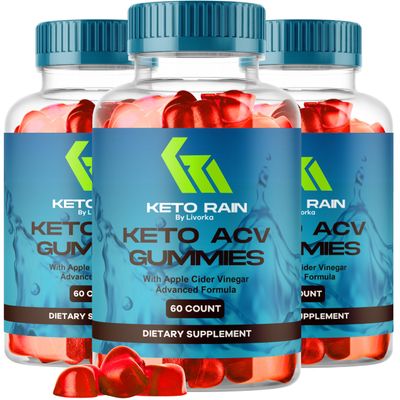 (3 Pack) Keto Rain Gummies - Keto Rain Advanced ACV Gummys, Keto Rain ACV Gummy 1050MG - All Natural Keto Rain Apple Cider Vinegar, KetoRain ACV Gummys, 180 Gummies for 3 Months