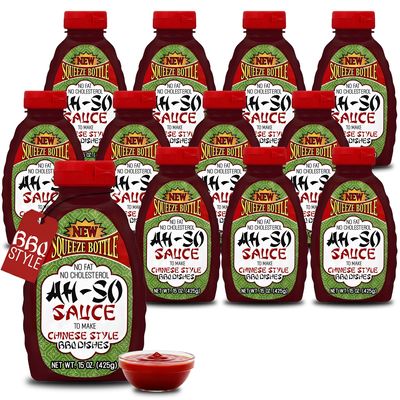 Ah-So Chinese-Style BBQ Sauce, Red Rib  12 Pack (12  15 oz) | Sweet & Tangy Spare Rib Marinade & Glaze for Pork, Chicken, Wings & Stir-Fry; Classic Takeout Flavor.