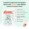 Freddie Laundry Detergent Sheets - Recyclable Packaging - No Mess Strips - 60 Loads - Crisp Frosty Mountain Scent view 2