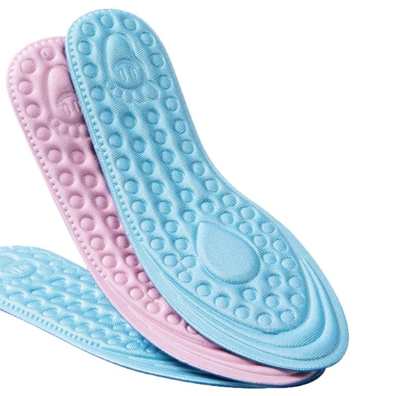 4 Pairs Memory Foam Massage Shoe Insoles High Elastic Shoe Pads for Kids Children Sport