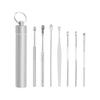 CEUMEA Ear Wax Removal Kit Earwax Removal Kit Ear Wax Cleaner Tool Set Ear Cleaning Kit Portable Stainless Steel with Keychain Box 7 Pcs Ear Pick view 1