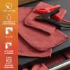 Arkwright Multipurpose Shop Towels - (Bulk Pack of 50) Absorbent & Quick Drying 100% Cotton Cleaning Shop Rags for Mechanic, Automotive, Restaurant, and Housekeeping, 12x14 in, Red view 2