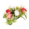ANDRESLAD Artificial Silk Rose Garland Centerpiece Wedding Table Decorations Floral Candle Ring Wreath view 1
