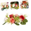 ANDRESLAD Artificial Silk Rose Garland Centerpiece Wedding Table Decorations Floral Candle Ring Wreath view 4