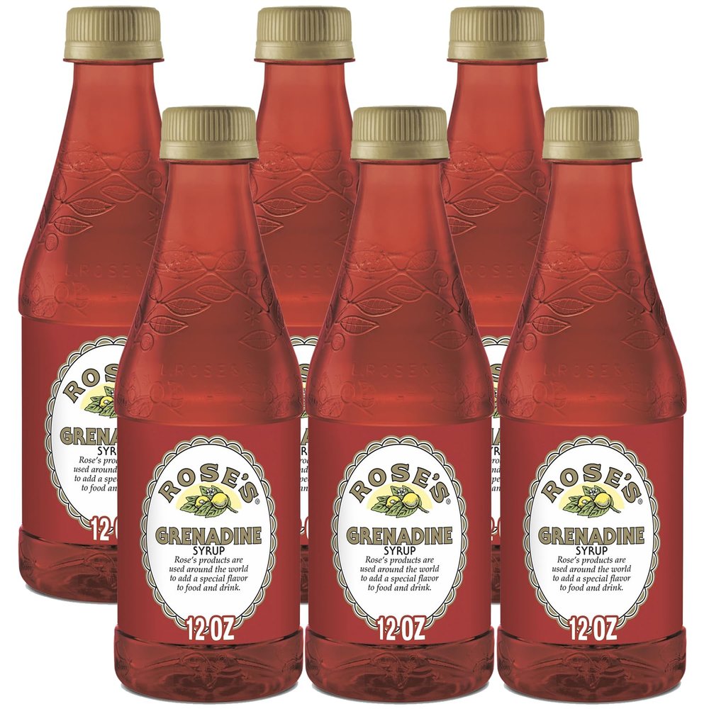 Roses Sweetened Grenadine Syrup 12oz Bottle | Perfect for Cocktails, Beverages, and Mixers