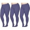 (3 Pairs) Extra Wide Compression Tights for Women Circulation 20-30mmHg - Opaque Graduated Support Compression Pantyhose for Swelling, Post Surgery - Purple, 4X-Large - A204PR7-3 view 1
