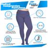 (3 Pairs) Extra Wide Compression Tights for Women Circulation 20-30mmHg - Opaque Graduated Support Compression Pantyhose for Swelling, Post Surgery - Purple, 4X-Large - A204PR7-3 view 2