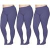 (3 Pairs) Plus Size Compression Pantyhose for Women 20-30mmHg - Opaque Graduated Compression Hose for Lymphedema, Leg Pain, Swelling, Edema - Purple, 3X-Large - A204PR6-3 view 1